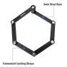 Превью Folding Bike Lock, Compact Lightweight High Security Anti-Theft Foldable Bicycle Lock with 2 Keys and Mount — Cable, Kryptonite