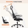 Превью Home Office Managerial Executive Chair, High-Back Mesh with Adjustable Headrest, Flip-up Armrest Comfortable Lumbar... — Desk Chairs, Sweetcrispy
