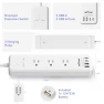 Превью Remote Control Power Strip with 3 Independent Outlets, 4 USBs, Extension Cord, Overload Protection, Wall Mount — Power Solutions & Surge Protection, BN-LINK