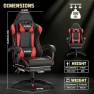 Превью Gaming Chair with Footrest and Massage Lumbar Support — Gaming Chairs, Bigzzia
