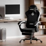 Превью Gaming Chair with Massage, Ergonomic Design, Footrest, Headrest, and Lumbar Support — Ergonomic Chair, NIONIK