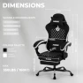 Превью Gaming Chair with Massage, Ergonomic Design, Footrest, Headrest, and Lumbar Support — Ergonomic Chair, NIONIK