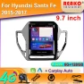9.7-inch 2 Din Android Car Radio for Hyundai Santa Fe 2015-2017 Multimedia Player with GPS Navigation, 4G, Wi-Fi,... — Car Infotainment System, Reakosound