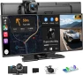 CarPlay and Android Auto Display with 4K Dash Cam and Rearview Camera — Car Infotainment System, Kings City