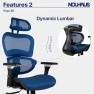 Превью Ergonomic Office Chair with Lumbar Support, Adjustable Armrests, Headrest, and Wheels — Smart Chairs, Nouhaus