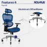 Превью Ergonomic Office Chair with Lumbar Support, Adjustable Armrests, Headrest, and Wheels — Smart Chairs, Nouhaus