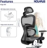 Превью Ergonomic Office Chair with Lumbar Support, Adjustable Armrests, and Headrest — Smart Chairs, Nouhaus