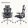 Превью Ergonomic Office Chair with Ultra Soft 3D Armrests and Dynamic Lumbar Support — Smart Chairs, SIHOO