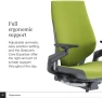 Превью Office Chair with Wheels for Carpet, 360-Degree Arms, Wasabi Green Fabric — Smart Chairs, Steelcase