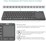 Превью Universal Backlit Bluetooth Touch TV Keyboard with Touchpad — Bluetooth Keyboard, Arteck