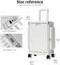 Превью Aluminum Frame PC Carry On Luggage with Cup Holder, Phone Holder, TSA Approved Lock — Smart Luggage, feilario