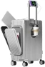 Превью Aluminum Frame PC Carry On Luggage with Cup Holder, Phone Holder, TSA Approved Lock — Smart Luggage, feilario