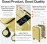 Превью Carry On Luggage with Cup Phone Holder and Charger Hard Shell Suitcases with Spinner Wheels — Smart Luggage, mixi
