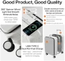 Превью Carry On Luggage with Cup Phone Holder and Charger Hard Shell Suitcase — Smart Luggage, mixi