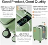 Превью Carry On Luggage with Cup Phone Holder and Charger Hard Shell Suitcases with Spinner Wheels — Smart Luggage, mixi