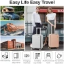 Превью Carry On Luggage with Cup Phone Holder and Charger Hard Shell Suitcase with Spinner Wheels — Smart Luggage, mixi