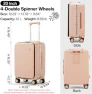 Превью Carry On Luggage with Cup Phone Holder and Charger Hard Shell Suitcase with Spinner Wheels — Smart Luggage, mixi