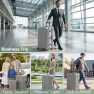 Превью No Zipper Carry On Luggage with Wheels, Cup Holder, and Charger — Smart Luggage, Krute