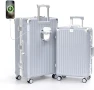 Превью No Zipper Luggage Set 2 Pieces Aluminum Frame PC Hard Shell Zipperless Suitcase Set With Wheels TSA Lock Carry On and... — Smart Luggage, Krute