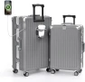 Превью No Zipper Luggage Set 2 Pieces Aluminum Frame PC Hard Shell Zipperless Suitcase Set With Wheels TSA Lock Carry On and... — Smart Luggage, Krute