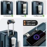 Превью Top Opening Expandable Hard Shell Suitcase with Cup Holder, Phone Holder, and USB Charging Port — Smart Luggage, CASELLY