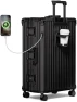 Превью Zipperless Luggage with Spinner Wheels, Charger, and Cup Holder — Smart Luggage, Krute