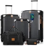Превью 3 Piece Set Hardside Expandable Luggage with USB Charging Port and Cup Holder — Smart Luggage, Joyway