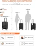 Превью Carry On Luggage with Aluminum Frame, Cup Holder, USB Charging, and 360° Spinner Wheels — Smart Luggage, ISLAND ELEPHANT