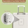 Превью Carry On Luggage with Cup Holder and USB Port, Expandable Capacity, Smart Suitcase with Anti Slip Wheels and Handbag, 3... — Smart Luggage, Joyway