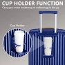 Превью Carry On Luggage with Cup Holder and USB Port, Expandable Capacity, Smart Suitcase with Anti Slip Wheels and Handbag, 3... — Smart Luggage, Joyway