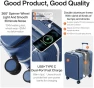 Превью Carry On Luggage with Cup Phone Holder and Charger Hard Shell Suitcases with Spinner Wheels — Smart Luggage, mixi