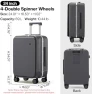 Превью Checked Luggage with Cup Phone Holder and Charger Hard Shell Suitcase — Smart Luggage, mixi