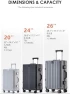 Превью Hard Shell Carry On Luggage with Aluminum Frame — Smart Luggage, HotWay