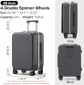 Превью Large Checked Luggage with Cup Phone Holder and Charger Hard Shell Suitcases with Spinner Wheels — Smart Luggage, mixi