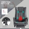Превью 6 Point Vibration Massage Office Chair with Heat, Adjustable Height, Reclining Backrest and Retractable Footrest — Smart Chairs, Vinsetto