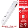 Превью Smart Wi-Fi Power Strip with 4 Outlets and 2 USB Ports — Smart Plug, Energizer