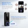 Превью Wireless Doorbell Camera Video Intercom System with Indoor Visual Base Station — Video Doorbell, Daxadripo
