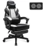 Превью Big and Tall Gaming Chair with Footrest, Massage Lumbar Support, and Wide Seat — Smart Chairs, Meilocar