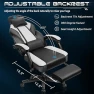 Превью Big and Tall Gaming Chair with Footrest, Massage Lumbar Support, and Wide Seat — Smart Chairs, Meilocar