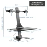 Превью Double Monitor Electric Standing Desk Converter — Standing Desk, Mount-It!