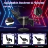 Превью Gaming Chair with Massage, Reclining Backrest, and Retractable Footrest — Smart Chairs, Goplus