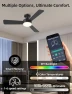 Превью RGB Ceiling Fan with Light — Smart Fan, Homlit