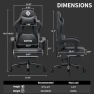 Превью 3D Kneading Massage Gaming Chair with Heated Lumbar Support and Footrest — Smart Chairs, HOFFREE