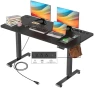 Превью Adjustable Height Computer Desk with Wheels and Charging Station — Standing Desk, Legooin