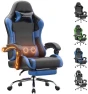 Превью Ergonomic Gaming Chair with Massage Lumbar Support, Footrest, and Adjustable Headrest — Smart Chairs, Dowinx