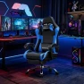 Превью Ergonomic Gaming Chair with Massage Lumbar Support, Footrest, and Adjustable Headrest — Smart Chairs, Dowinx