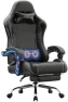 Превью Ergonomic Gaming Chair with Massage Lumbar Support, Footrest, and Adjustable Headrest — Smart Chairs, Dowinx
