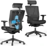 Превью Ergonomic Office Chair with Adjustable Lumbar Support and Headrest — Smart Chairs, Autonomous