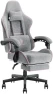 Превью Fabric Gaming Chair with Pocket Spring Cushion, Massage, and Footrest — Smart Chairs, Dowinx