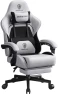 Превью Fabric Gaming Chair with Pocket Spring Cushion, Massage, and Footrest — Smart Chairs, Dowinx